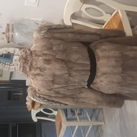 Vintage coat rabbit fur mixed with silver fox fur - Picture 4 of 10